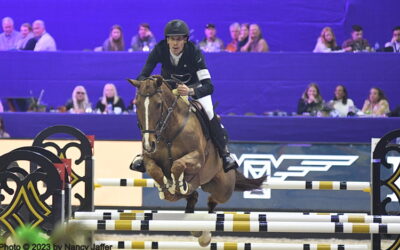 World champion takes the lead in Cup show jumping