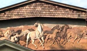 This fresco is one of the historic highlights of the stable building.